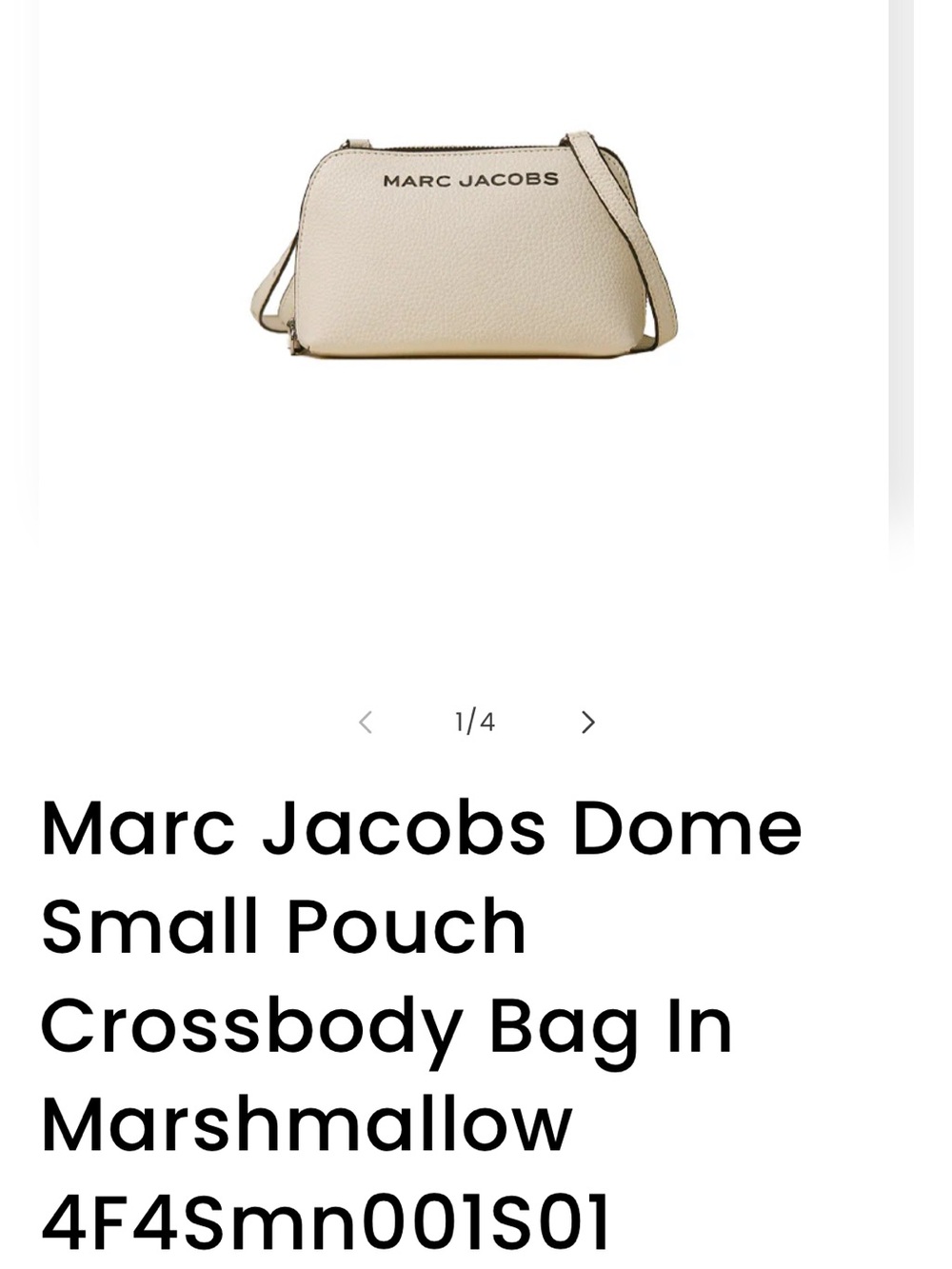 Marc Jacobs Marshmallow Dome Small Pouch Crossbody Bag